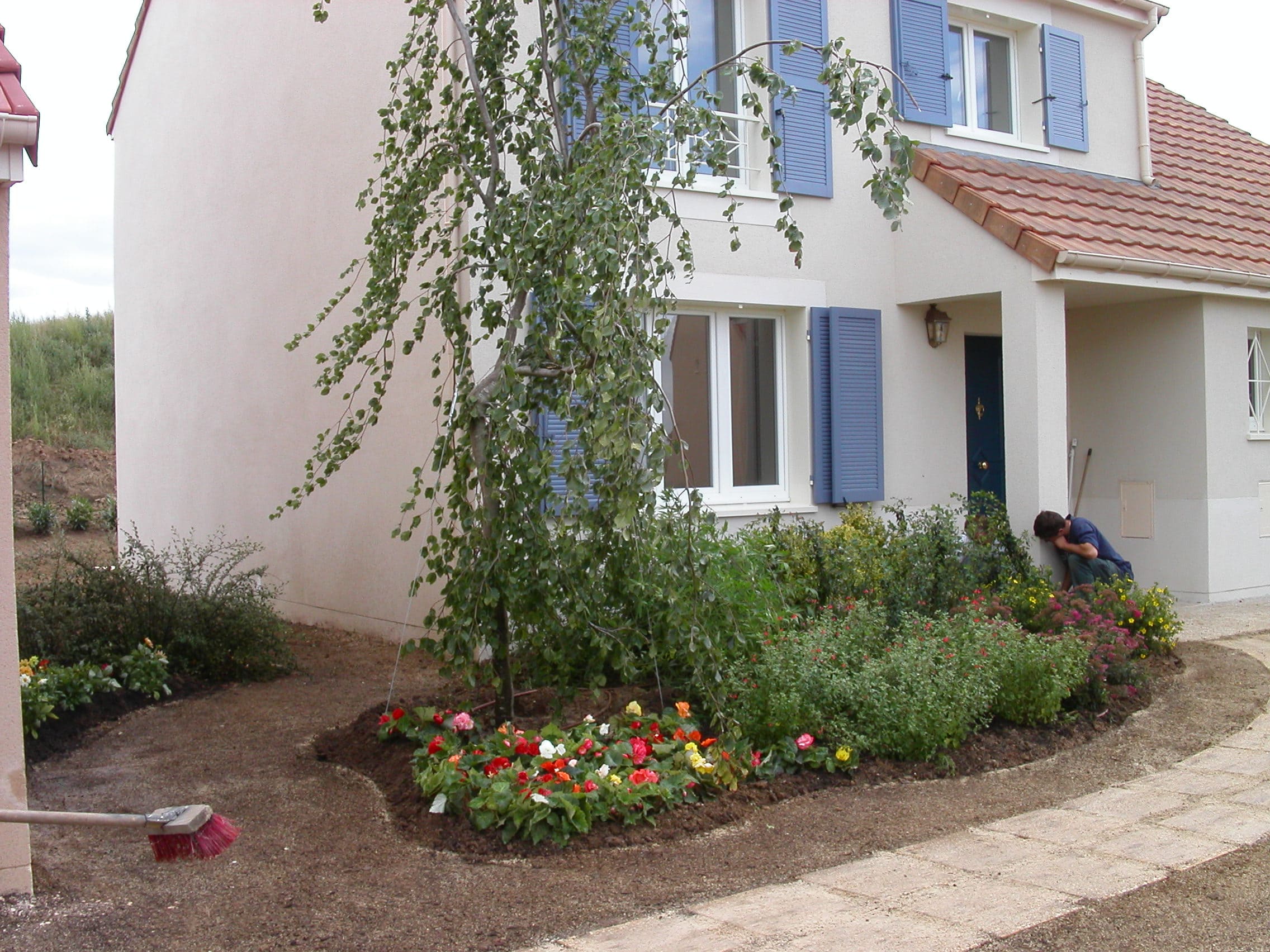 jardin devant la maison